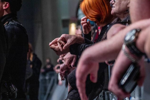 October 30, 2021, London, England, United Kingdom: Alexandra Palace, London, UK, 30th October 2021. The audience during the live concert of the iconic post-punk fathers of Goth Rock, Bauhaus. They are performing in london for the first time after a pandemic that interrupted the reunion tour planned for the year 2020. The band plays in its original formation: Peter Murphy (vocals), Daniel Ash (guitar), David J (bass), Kevin Haskins London United Kingdom - ZUMAm203 20211030_zip_m203_010 Copyright: xSabrinaxMerollax