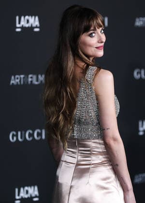 10th Annual LACMA Art + Film Gala 2021 Actress Dakota Johnson wearing a Gucci outfit arrives at the 10th Annual LACMA Art + Film Gala 2021 held at the Los Angeles County Museum of Art on November 6, 2021 in Los Angeles, California, United States. Los Angeles California United States Copyright: xImagexPressxAgencyx collin-10thannu211106_np6fH