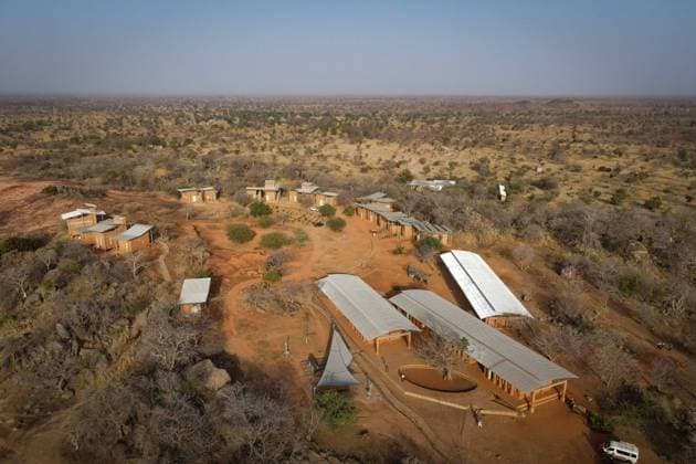 Visit to the elementary school of Gando in the urban commune of Tenkodogo, a project of the Burkinabe architect Diebedo Francis Kere, on February 26, 2021. NicolasxRemenex xLexPictorium LePictorium_0257554