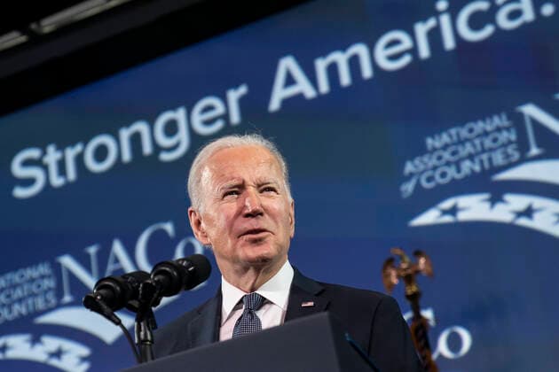 News Bilder des Tages February 15, 2022, Washington, District of Columbia, USA: U.S. President Joe Biden speaks during the National Association of Counties Legislative Conference in Washington, D.C., U.S., on Tuesday, Feb. 15, 2022. Biden is highlighting partnership between counties and the federal government through the American Rescue Plan and the Bipartisan Infrastructure Law. Photographer: Joshua Roberts Bloomberg Washington USA - ZUMAs152 20220215_zaa_s152_065 Copyright: xJoshuaxRobertsx-xPoolxviaxCNPx