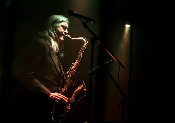 Konzert von Bohren & Der Club of Gore , Festival opening SONIC MORGUE, Silent Green Berlin Bohren & Der Club of Gore , Morten Gass Orgel, Mellotron, Fender Rhodes, Baritongitarre, Schlagzeug Robin Rodenberg Kontrabass, Schlagzeug Christoph Clöser Saxophon, Fender Rhodes, Klavier, Vibraphon, Schlagzeug
