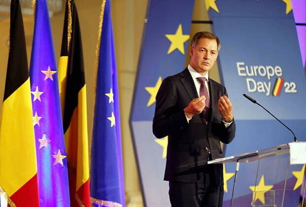News Bilder des Tages Prime Minister Alexander De Croo pictured during a two-day visit of the Belgian Premier to Berlin, Germany, Monday 09 May 2022. JAMESxARTHURxGEKIERE 34680383