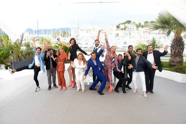 75th Cannes film festival 2022, Photocall film Dodo. Pictured: Tzortzis Papadopoulos, Akis Sakellariou, Natasa Exintaveloni, Tzef Montana, Mariella Savvides, Director Panos H. Koutras, Nikos Gelia, Smaragda Karydi, Kris Radanov, Ahmad Kontar, Polydoros Vogiatzis, Aggelos Papadimitriou Copyright: xAlbertoxTerenghi Cannesx2022x xix xVenezia2020x