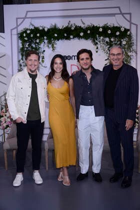 June 8, 2022, Mexico City, Mexico City, Mexico: June 8, 2022, Mexico City, Mexico: (L-R) Director Gary Alazraki, Adria Arjona, Diego Boneta, Pedro Damian attend a film press conference to promote Father of the Bride at St. Regis Hotel. On Jun 8, 2022 in Mexico City, Mexico. Mexico City Mexico - ZUMAe321 20220608_zia_e321_014 Copyright: xCarlosxTischlerx xEyepixxGroupx