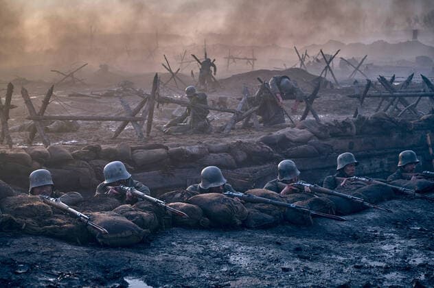 Scene Still, All Quiet on the Western Front (2022). Photo credit: Reiner Bajo Netflix The Hollywood Archive Copyright: xx 34422-012THA