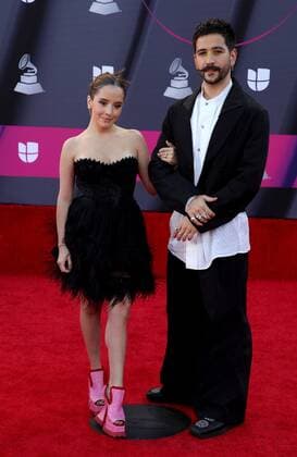 Camilo and Eva Luna at arrivals for 23rd Annual Latin GRAMMY Awards 2022 - Part 2, Michelob ULTRA Arena, Mandalay Bay Resort Casino, Las Vegas, NV November 17, 2022. Photo By: MORA Everett Collection at arrivals for 23rd Annual Latin GRAMMY Awards 2022 - Part 2, Michelob ULTRA Arena, Mandalay Bay Resort Casino, Las Vegas, NV November 17, 2022. Photo By: MORA Everett Collection PUBLICATIONXNOTxINxCANxCHNxFRAxITAxJPNxNORxPOLxRUSxESPxUKxUSA