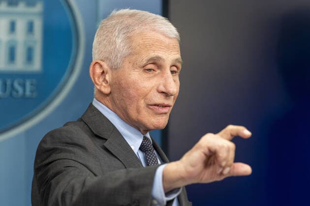 Dr. Antony Fauci, Chief Medical Advisor to the President of United States, and Dr. Ashish Jha, MD, MPH, coordinator, White House COVID-19 Response, speak at the daily briefing at the White House in Washington, DC on Tuesday, November 22, 2022. WAP20221122506 KenxCedeno