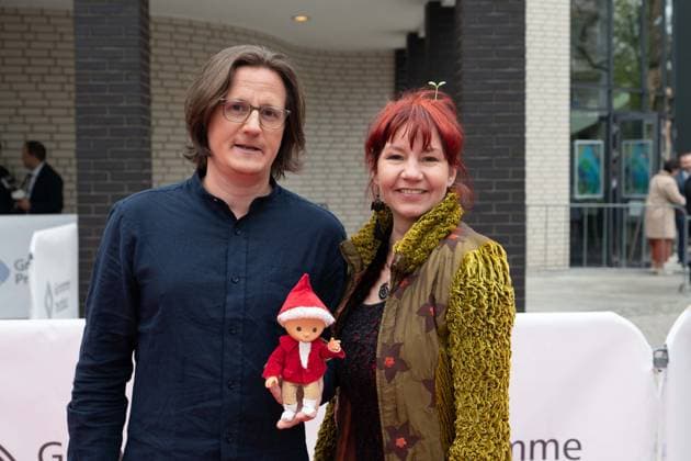 Grimmepreis fuer UNSER SANDMAENNCHEN, Stefan SCHOMERUS, Regie, und Tine KLUTH, Animation, Roter Teppich, Red Carpet Show, Ankunft, arrival, 59. Verleihung des Adolf-Grimme-Preises Adolf-Grimme-Preis Grimmepreis in Marl, 21.04.2023. o¥Â
