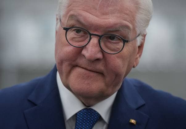 April 25, 2023, BURNABY, BC, CANADA: Germany President Frank-Walter Steinmeier listens during a tour of fuel cell stack manufacturer, Cellcentric Canada, in Burnaby, B.C., Tuesday, April 25, 2023. BURNABY CANADA - ZUMAc35_ 20230425_zaf_c35_064 Copyright: xDarrylxDyckx