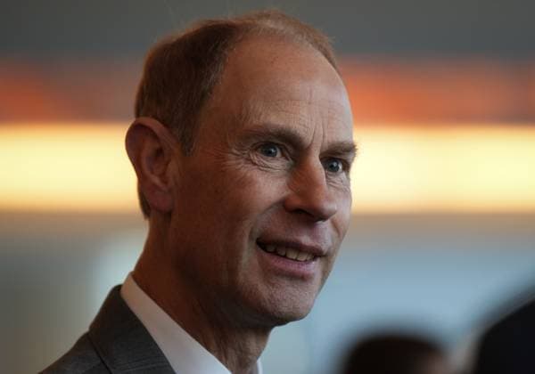 April 27, 2023, VANCOUVER, BC, CANADA: Prince Edward, Duke of Edinburgh, talks with award recipients during a reception after presenting Duke of Edinburgh Gold Awards of Achievement to youth, in Vancouver, on Thursday, April 27, 2023. VANCOUVER CANADA - ZUMAc35_ 20230427_zaf_c35_110 Copyright: xDarrylxDyckx