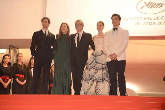 May 20, 2023, CANNES, France: CANNES, FRANCE - MAY 20: Cory Michael Smith, Julianne Moore, Todd Haynes, Natalie Portman, Charles Melton attend the May December red carpet during the 76th annual Cannes film festival at Palais des Festivals on May 20, 2023 in Cannes, France. CANNES France - ZUMAi09_ 20230520_zaf_i09_035 Copyright: xFrederickxInjimbertx