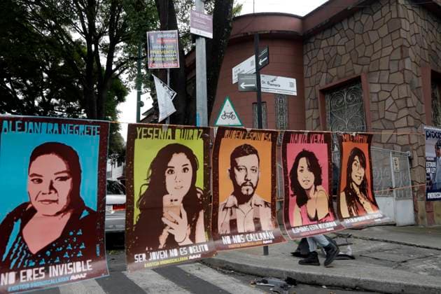 8 years without justice for the victims of the Narvarte case in Mexico July 30, 2023, Mexico City, Mexico: Family members, activists, and friends of Ruben Espinosa Becerril, Nadia Vera, Mile Virginia Martin, Yesenia Quiroz, and Olivia Alejandra Negrete, murdered on July 31, 2015 in an apartment in the Narvarte neighborhood ; pay homage to 8 years of the multi-homicide and demand justice at the scene of the crime in Mexico City. on July 30, 2023 in Mexico City, Mexico, Credit:Luis Barron Eyepix Group Avalon Mexico, Mexico City, Mexico City Copyright: xLuisxBarronx xEyepixxGroupx xAvalonx 0793141242