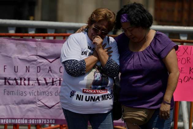 Mothers And Relatives Of Femicide Victims Demand Justice Outside The National Palace In Mexico City Mothers and relatives of Karla Yesenia and Paola Yazmin, victims of femicide, demanded justice outside the National Palace in Mexico City. In the case of Karla Velasco, her relatives continue to demand justice after that July 4, 2018 in the Francisco I. Madero neighborhood of Tuxtla Gutierrez, Chiapas, who was violently murdered by her colleagues in the workplace of she. On the other hand, Paola Yazmin was found dead in a cistern at the David Gomez Federal Elementary School in Chiapas on December 8, 2022, when the students were in class. Eight months after the tragic event, the family has still not found justice. Mexico City Mexico Cit Copyright: xGerardoxVieyrax originalFilename: vieyra-notitle230829_npTkE.jpg