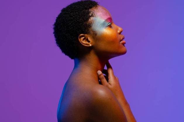 African american woman with short hair and colourful make up touching neck African american woman with short hair and colourful make up touching neck. Femininity, face, facial expressions, body, skin, makeup, fashion and beauty, unaltered., model released, , property released, Cape Town, South Africa, 2023-07-25T22:00:00.000Z, 4160444.jpg, people,african american,woman,short hair,colourful,make,touching,neck,femininity,face,facial expression,body,skin,makeup,fashion,beauty,unaltered,model,hair,portrait,attractive,glamour,pretty,young,cosmetic,sexy,beautiful,lady,care,adult,person,skincare,spa,cosmetics,lips,facial,cute,african,american,short,expression Young Adult,Woman,Female,Black