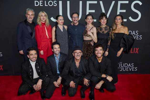 September 5, 2023, Mexico City, Mexico: (L-R) Juan Pablo Medina, Cassandra Ciangherotti, Zuria Vega,Humberto Hinojosa, Irene Azuela, Pablo Cruz Guerrero, Mayra Hermosillo, Sofia Sisniega, Omar Chaparro, Gerardo Trejoluna, Alfonso Basabe pose for photos during the red carpet of the Premier for ‘The Widows of Thursdaysâ€⠢ (Las Viudas de los Jueves) Netflix original series . on September 5, 2023 in Mexico City, Mexico. Mexico City Mexico - ZUMAe321 20230905_zia_e321_159 Copyright: xJaimexNogalesx