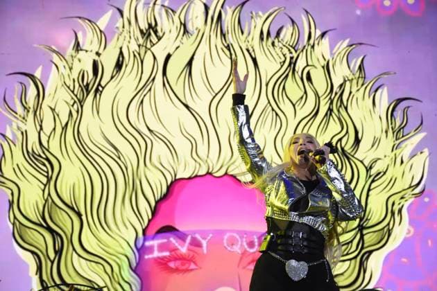 November 26, 2023, Mexico City, Ciudad de Mexico, Mexico: November 25, 2023, Mexico City, Mexico: Puerto Rican Reggaeton singer, Martha Ivelisse Pesante, known as Ivy Queen, performs on stage as part of the Coca Cola Flow Fest 2023 reggaeton music Festival at Autodromo Hermanos Rodriguez. on November 25, 2023 in Mexico City, Mexico. Mexico City Mexico - ZUMAe321 20231126_zea_e321_081 Copyright: xEssenexHernandez xEyepixxGroupx