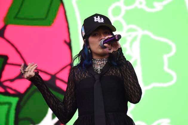 November 27, 2023, Mexico City, Ciudad de Mexico, Mexico: November 26, 2023, Mexico City, Mexico: Puerto Rican singer Paola Nicole Marrero RodroÂguez, known as ‹paopao, performs on stage as part of the Coca Cola Flow Fest 2023 reggaeton music Festival at Autodromo Hermanos Rodriguez. on November 26, 2023 in Mexico City, Mexico. Mexico City Mexico - ZUMAe321 20231127_zea_e321_021 Copyright: xEssenexHernandez xEyepixxGroupx
