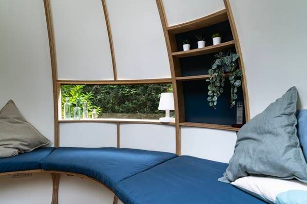 Can t afford a traditional flat? How about your own escape pod for £22,800 instead Story from Jam Press (Escape Pod) Pictured: One of the Escape Pods. Can t afford a traditional flat? How about your own escape pod for £22,800 instead The bleak property market getting you down? If you™re open to living in less traditional spaces, there™s a new option available: your own escape pod. The tiny round home was designed by Deltamodul, a manufacturer that specialises in unusual properties such as houseboats, bunkers, container houses and sauna cabins. Some of them, such as the pod, are already built and ready, while others can be purchased on request. Measuring just 8.55 square metres, the miniature home has one door and two Copyright: xJamxPress iophotography.co.uk