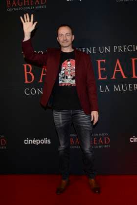January 30, 2024, Mexico City, Ciudad de Mexico, Mexico: January 30, 2024, Mexico City, Mexico: Director Alberto Corredor poses for photos during the red carpet of Baghead at Cinepolis Miyana. on January 30, 2024, Mexico City, Mexico. Mexico City Mexico - ZUMAe321 20240130_zea_e321_027 Copyright: xCarlosxTischler xEyepixxGroupx