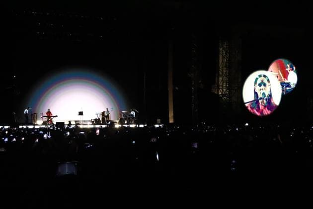 March 16, 2024, Mexico City, Ciudad de Mexico, Mexico: March 16, 2024, Mexico City, Mexico: Mexican singer Julieta Venegas performs during a free concert at Mexico City Zocalo as part of the Tiempo de Mujeres Festival. on March 16, 2024, Mexico City, Mexico. Mexico City Mexico - ZUMAe321 20240316_zea_e321_002 Copyright: xCarlosxSantiago xEyepixxGroupx
