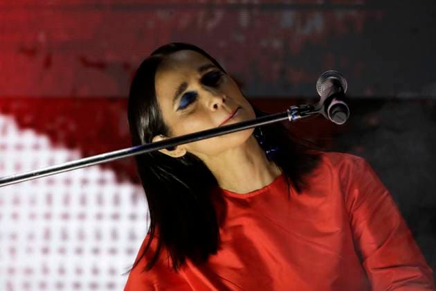 March 16, 2024, Mexico City, Ciudad de Mexico, Mexico: March 16, 2024, Mexico City, Mexico: Singer Julieta Venegas, performs during a free concert as part of the Time for Women: Festival for equality at the Mexico City Zocalo. on March 16, 2024 in Mexico City, Mexico Mexico City Mexico - ZUMAe321 20240316_zea_e321_012 Copyright: xLuisxBarronx xEyepixxGroupx