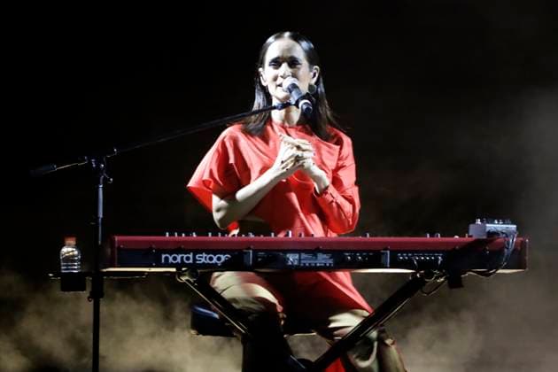 March 16, 2024, Mexico City, Ciudad de Mexico, Mexico: March 16, 2024, Mexico City, Mexico: Singer Julieta Venegas, performs during a free concert as part of the Time for Women: Festival for equality at the Mexico City Zocalo. on March 16, 2024 in Mexico City, Mexico Mexico City Mexico - ZUMAe321 20240316_zea_e321_017 Copyright: xLuisxBarronx xEyepixxGroupx