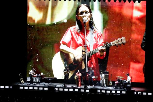 March 16, 2024, Mexico City, Ciudad de Mexico, Mexico: March 16, 2024, Mexico City, Mexico: Singer Julieta Venegas, performs during a free concert as part of the Time for Women: Festival for equality at the Mexico City Zocalo. on March 16, 2024 in Mexico City, Mexico Mexico City Mexico - ZUMAe321 20240316_zea_e321_024 Copyright: xLuisxBarronx xEyepixxGroupx