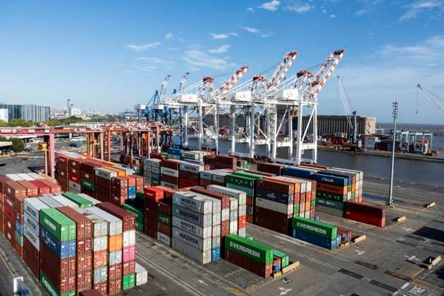 February 13, 2024, City Of Buenos Aires, City Of Buenos Aires, Argentina: Port of Buenos Aires from a boat City Of Buenos Aires Argentina - ZUMAf135 20240213_aap_f135_002 Copyright: xJulietaxFerrariox