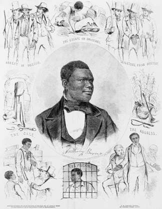USA: A portrait of the fugitive slave Anthony Burns, whose arrest and trial under the Fugitive Slave Act of 1850 touched off riots and protests by abolitionists and citizens of Boston in the spring of 1854. Boston, c. 1855 Anthony Burns (31 May 1834 17 July 1862) was born a slave in Stafford County, Virginia. As a young man, he became a Baptist and a slave preacher at the Falmouth Union Church in Falmouth, Virginia. In 1853 he escaped from slavery and reached Boston, where he started working.<br ><br > The following year, he was captured under the Fugitive Slave Act of 1850 and tried under the law in Boston. The law was fiercely resisted in Boston, and the case attracted national publicity, large demonstrations, protests and an attac Copyright: xxPicturesxFromxHistoryx