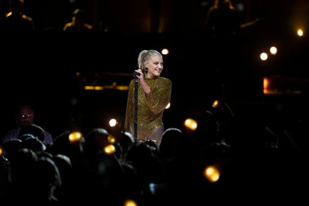 April 3, 2024, Austin, Tx, United States: Country singer and show host KELSEA BALLERINI performs at a Country Music Television (CMT) highlights taping at the South Mall on the University of Texas campus April 3, 2024. The CMT Awards return to Austin, the self-proclaimed Live Music Capital of the World, with a live show on April 7, 2024. Austin United States - ZUMAd150 20240403_znp_d150_066 Copyright: xBobxDaemmrichx