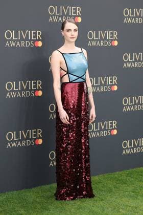 . 14 04 2024. London, United Kingdom. Cara Delevingne arriving at the Olivier Awards in London. xStephenxLockx xi-Imagesx IIM-25122-0016