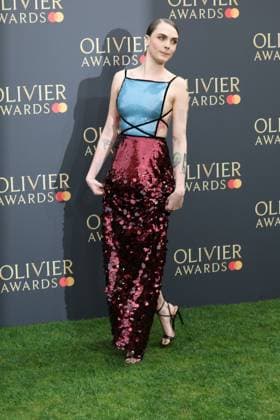 . 14 04 2024. London, United Kingdom. Cara Delevingne arriving at the Olivier Awards in London. xStephenxLockx xi-Imagesx IIM-25122-0017