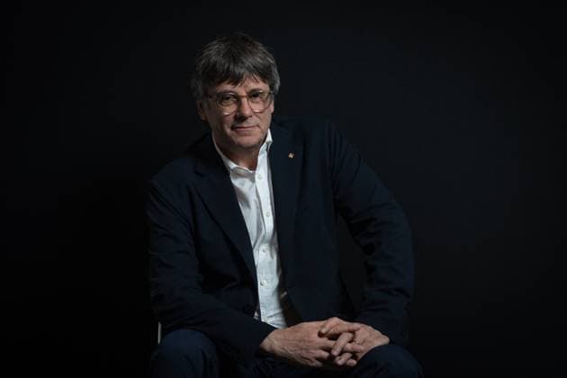 Carles Puigdemont Portrait - Argeles The former president of the Generalitat de Catalunya and Junts candidate for the Catalan elections, Carles Puigdemont, poses for Europa Press, April 26, 2024, in Argeles, France. Puigdemont was mayor of Girona between 2011 and 2016, when he was elected president of the Generalitat de Catalunya, a position he held until 2017. He was dismissed after the celebration of the Catalan independence referendum of 1O. Settled in Belgium, he ran as a candidate for the 2019 European Parliament elections in Spain and was elected MEP. Currently, he is running as a Junts candidate for the Presidency of the Generalitat in the Catalan autonomous elections of May 12. Photo by David Zorrakino Europa Press ABACAPRESS.COM Ar Copyright: xEuropaxPress ABACAx