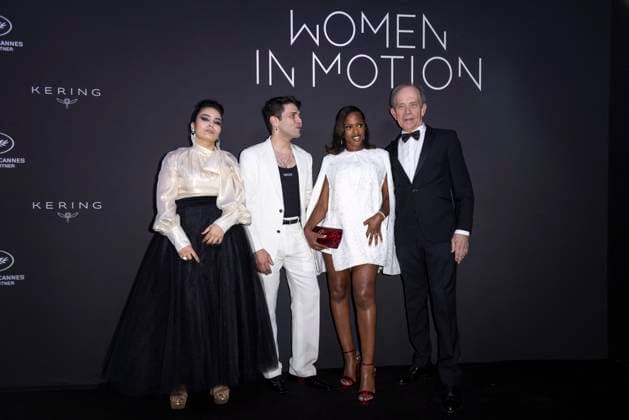 Photocall of the Women in Motion dinner by the Kering group, Place de la Castre, at the 77th annual Cannes Film Festival Asmae El Moudir, Xavier Dolan, Maimouna Doucoure, Todd McCarthy Photocall of the Women in Motion dinner by the Kering group, Place de la Castre, during the 77eme Festival International du Film de Cannes on May 19, 2024 Olivier Borde Bestimage Photocall 2024 Kering Women In Motion Awards and Cannes Film Festival Presidential Dinner at the 77th annual Cannes Film Festival at the Place de la Castre on May 19, 2024 in Cannes, France Cannes France Copyright: xOLIVIERxBORDEx xBESTIMAGExOLIVIERxBORDEx xBESTIMAGEx