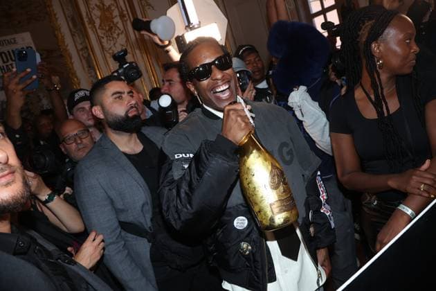 PFW A$AP Rocky s, AMERICAN SABOTAGE, Presented by AWGE Front Row Asap Rocky attending the A$AP Rocky s, AMERICAN SABOTAGE, Presented by AWGE Menswear Spring Summer 2025 show as part of Paris Fashion Week in Paris, France on June 21, 2024. Photo by Jerome Dominé ABACAPRESS.COM Copyright: xDominexJerome ABACAx