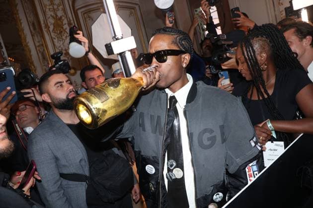 PFW A$AP Rocky s, AMERICAN SABOTAGE, Presented by AWGE Front Row Asap Rocky attending the A$AP Rocky s, AMERICAN SABOTAGE, Presented by AWGE Menswear Spring Summer 2025 show as part of Paris Fashion Week in Paris, France on June 21, 2024. Photo by Jerome Dominé ABACAPRESS.COM Copyright: xDominexJerome ABACAx