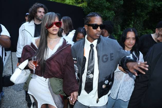 PFW A$AP Rocky s, AMERICAN SABOTAGE, Presented by AWGE Front Row Rihanna and Asap Rocky attending the A$AP Rocky s, AMERICAN SABOTAGE, Presented by AWGE Menswear Spring Summer 2025 show as part of Paris Fashion Week in Paris, France on June 21, 2024. Photo by Jerome Dominé ABACAPRESS.COM Copyright: xDominexJerome ABACAx