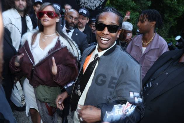 PFW A$AP Rocky s, AMERICAN SABOTAGE, Presented by AWGE Front Row Rihanna and Asap Rocky attending the A$AP Rocky s, AMERICAN SABOTAGE, Presented by AWGE Menswear Spring Summer 2025 show as part of Paris Fashion Week in Paris, France on June 21, 2024. Photo by Jerome Dominé ABACAPRESS.COM Copyright: xDominexJerome ABACAx