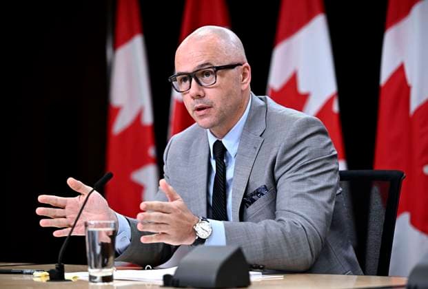 July 9, 2024, Ottawa, On, CAN: Alex Benay, Associate Deputy Minister at Public Services and Procurement Canada, speaks about the work to standardize and simplify HR and pay practices across the public service, during a news conference at the National Press Theatre in Ottawa, on Tuesday, July 9, 2024. Ottawa CAN - ZUMAc35_ 20240709_zaf_c35_078 Copyright: xJustinxTangx