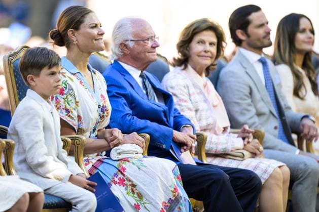 240714 Prins Oscar, kronprinsessan Victoria, kung Carl Gustaf och drottning Silvia under utdelningen av Victoriapriset den 14 juli 2024 i Borgholm. Copyright: SUVADxMRKONJIC 1047415363st