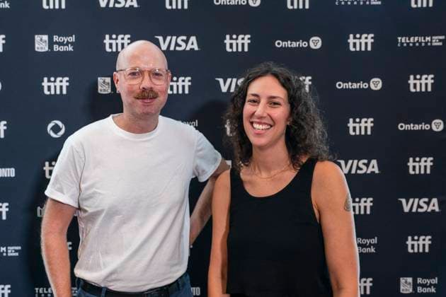 August 22, 2024, Toronto, On, Canada: Producer, Geoff Morrison and Director, Ali Weinstein of the film, Your Tomorrow, pose for a photo at the 2024 TIFF press conference and festival kickoff in Toronto, Thursday, Aug. 22, 2024. Toronto Canada - ZUMAc35_ 20240822_zaf_c35_116 Copyright: xPaigexTaylorxWhitex