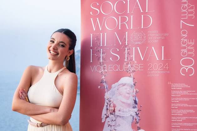 14th Social World Film Festival 2024 in Vico Equense, Italy - 07 Jul 2024 Mariasole Pollio attends the Photocall at the 14th Social World Film Festival 2024 Vico Equense Italy Copyright: xAndreaxGulíx xSOPAxImagesx AGULI_SWFF2024(38)