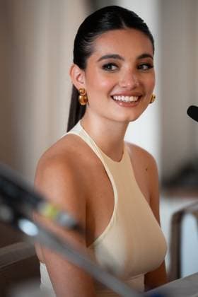 14th Social World Film Festival 2024 in Vico Equense, Italy - 07 Jul 2024 Mariasole Pollio attends a press conference at the 14th Social World Film Festival 2024. Vico Equense Italy Copyright: xAndreaxGulíx xSOPAxImagesx AGULI_SWFF2024(43)