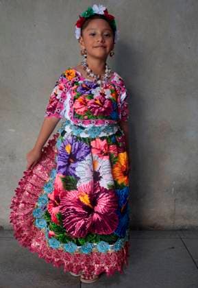 Mexicans And Tourists Get Ready For The Grito De Independencia Of Mexico This September 15 The granddaughter of Feliciana Hernandez Bautista, a designer from the indigenous community of Ahuiran, Paracho, Michoacan, wears items from the region in Mexico City, Mexico, on September 14, 2024, ahead of the Grito de Independencia de Mexico that takes place on September 15 in the Zocalo of the capital, headed by the president of Mexico, Andres Manuel Lopez Obrador. Mexico City Mexico City Mexico Copyright: xGerardoxVieyrax originalFilename: vieyra-notitle240914_npN6p.jpg