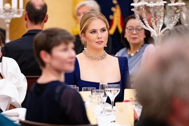 Den Haag, The Netherlands, 2024-09-18 20:18:18 THE HAGUE, 18-09-2024, Noordeinde PalaceKing Willem-Alexander and Queen Maxima and Princess of Orange offered the members of the Council of State a dinner at Noordeinde Palace in The Hague.PHOTO: NL Beeld POOL Mischa Schoemaker Credit: NL Beeld Patrick van Emst Copyright: xx x