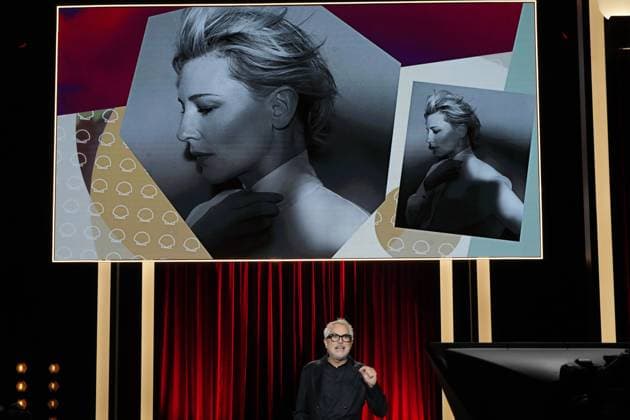 Presentation of the Donostia Award to Cate Blanchett Film director Alfonso Cuarón, during the presentation of the Donostia Award to Cate Blanchett, at the San Sebastian Film Festival, on September 21, 2024, in San Sebastian, Guipuzcoa, Basque Country Spain Blanchett has received the Donostia Award while starring in the official poster of the 72nd Edition of the Festival The Australian actress accumulates more than 200 recognitions and awards, including two Oscars, two Volpi Cups at the Venice Film Festival, four Bafta Awards and four Golden Globes, the honorary César and the International Goya in a career spanning more than three decades that combines auteur cinema with films aimed at the general public 21 SEPTEMBER 2024 SSIFF CATE BLANCHE Copyright: xUnanuex 6226654