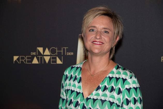 Ellen EHNI, WDR Chefredakteurin, Moderatorin, Roter Teppich, Red Carpet Show, Ankunft, arrival, Verleihung des Deutschen Fernsehpreises, Die Nacht der Kreativen - Der Deutsche Fernsehpreis 2024, Deutscher Fernsehpreis 2024 in Koeln, am 24.09.2024.