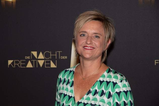 Ellen EHNI, WDR Chefredakteurin, Moderatorin, Roter Teppich, Red Carpet Show, Ankunft, arrival, Verleihung des Deutschen Fernsehpreises, Die Nacht der Kreativen - Der Deutsche Fernsehpreis 2024, Deutscher Fernsehpreis 2024 in Koeln, am 24.09.2024.