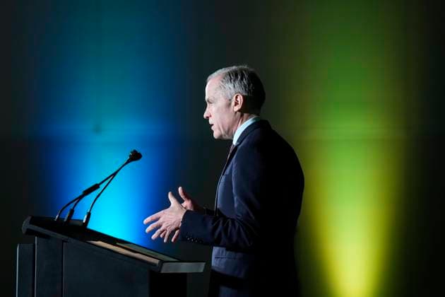 Kanada, Mark Carney wird neuer Premierminister, Archivbilder November 28, 2024, Ottawa, On, Canada: Mark Carney, who has served as the governor of the Bank of Canada and the Bank of England, speaks at the Sustainable Finance conference, Thursday Nov. 28, 2024. Ottawa Canada - ZUMAc35_ 20241128_zaf_c35_042 Copyright: xAdrianxWyldx
