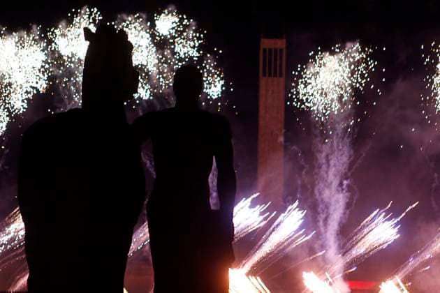 Pyronale 2011, Feuerwerkschampionat auf dem Maifeld am Berliner Olympiastadion, Berlin Deutschland, Germany